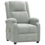 Sillón de masaje de terciopelo gris claro