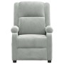 Sillón de masaje de terciopelo gris claro