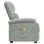 Sillón de masaje de terciopelo gris claro