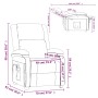 Sillón de masaje de terciopelo gris claro
