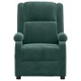 Sillón de masaje de terciopelo verde oscuro
