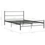 Gray metal bed frame 120x200 cm by vidaXL, Beds and slatted bases - Ref: Foro24-284686, Price: 90,33 €, Discount: %