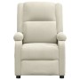 Sillón de masaje de terciopelo blanco crema