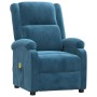 Sillón de masaje de terciopelo azul