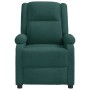 Sillón reclinable de tela verde oscuro