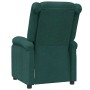 Sillón reclinable de tela verde oscuro