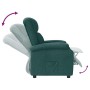 Sillón reclinable de tela verde oscuro