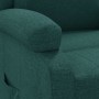 Sillón reclinable de tela verde oscuro