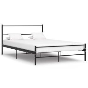 Schwarzer Metallbettrahmen 120x200 cm von vidaXL, Betten und Lattenroste - Ref: Foro24-284690, Preis: 97,62 €, Rabatt: %