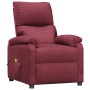 Sillón de masaje de tela rojo tinto