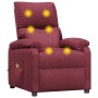 Sillón de masaje de tela rojo tinto