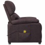 Sillón de masaje eléctrico tela marrón oscuro