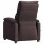 Sillón de masaje eléctrico tela marrón oscuro
