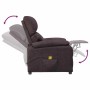 Sillón de masaje eléctrico tela marrón oscuro