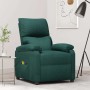 Sillón de masaje de tela verde oscuro