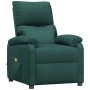 Sillón de masaje de tela verde oscuro