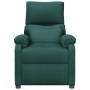 Sillón de masaje de tela verde oscuro