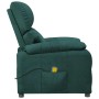 Sillón de masaje de tela verde oscuro