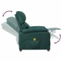 Sillón de masaje de tela verde oscuro