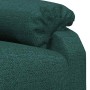 Sillón de masaje de tela verde oscuro