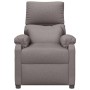 Sillón de masaje reclinable de tela gris taupé
