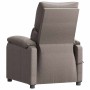 Sillón de masaje reclinable de tela gris taupé