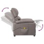 Sillón de masaje reclinable de tela gris taupé