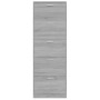 Mueble zapatero madera contrachapada gris Sonoma 59x17x169 cm