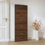 Mueble zapatero madera contrachapada marrón roble 59x17x169 cm