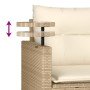 Juego de sofás de jardín con cojines beige 3 pzas ratán PE en Sofás de exterior | Comprar online en Foro24