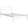 Bettgestell aus weißem Metall, 100 x 200 cm von vidaXL, Betten und Lattenroste - Ref: Foro24-284693, Preis: 67,19 €, Rabatt: %