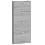 Mueble zapatero madera contrachapada gris Sonoma 59x17x150 cm