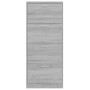 Mueble zapatero madera contrachapada gris Sonoma 59x17x150 cm