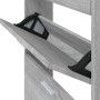Mueble zapatero madera contrachapada gris Sonoma 59x17x150 cm