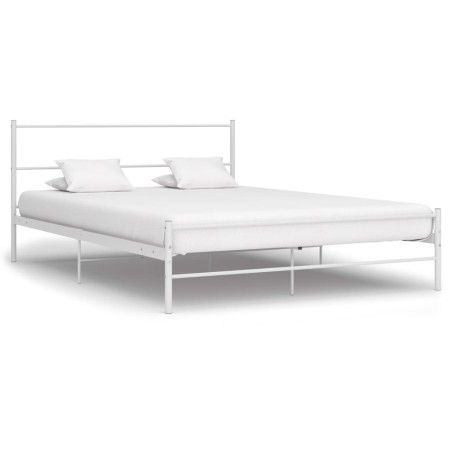 Bettgestell aus weißem Metall, 120 x 200 cm von vidaXL, Betten und Lattenroste - Ref: Foro24-284694, Preis: 90,52 €, Rabatt: %