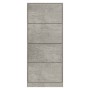 Mueble zapatero madera contrachapada gris hormigón 63x24x147 cm