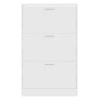 Mueble zapatero madera contrachapada blanco 63x24x103 cm