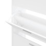 Mueble zapatero madera contrachapada blanco 63x24x103 cm