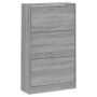 Mueble zapatero madera contrachapada gris Sonoma 63x24x103 cm
