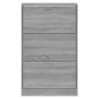Mueble zapatero madera contrachapada gris Sonoma 63x24x103 cm