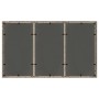 Mesa de jardín superficie de vidrio ratán PE gris 150x90x75 cm