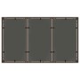 Mesa de jardín superficie de vidrio ratán PE marrón 150x90x75cm