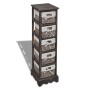 Regal mit 5 braunen geflochtenen Holzkörben von vidaXL, Schließfächer und Lagerschränke - Ref: Foro24-240801, Preis: 115,39 €...