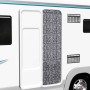 Cortina mosquitera de chenilla marrón y beige 56x185 cm