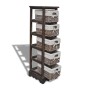 Regal mit 5 braunen geflochtenen Holzkörben von vidaXL, Schließfächer und Lagerschränke - Ref: Foro24-240801, Preis: 115,39 €...