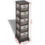 Regal mit 5 braunen geflochtenen Holzkörben von vidaXL, Schließfächer und Lagerschränke - Ref: Foro24-240801, Preis: 115,39 €...