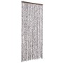 Cortina mosquitera chenilla marrón y beige 90x220 cm