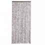 Cortina mosquitera chenilla marrón y beige 90x220 cm