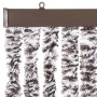 Cortina mosquitera chenilla marrón y beige 90x220 cm