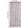 Cortina mosquitera chenilla marrón y beige 90x220 cm